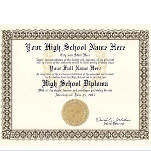 Homeschool Diploma - Highschool Diploma - College Degree - Free Customization